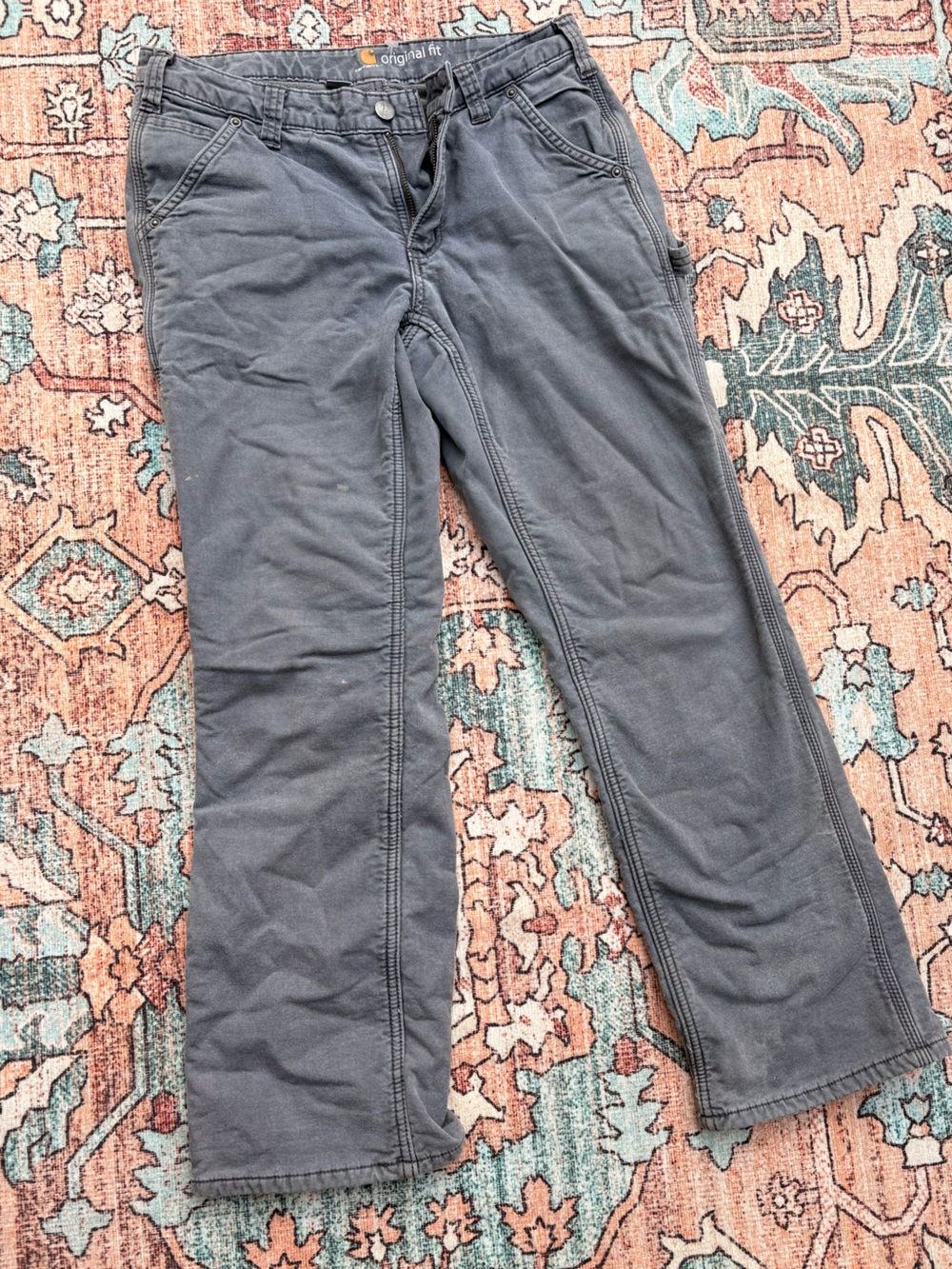 Carhartt Original Fit Fleece Lined Pants in Gray